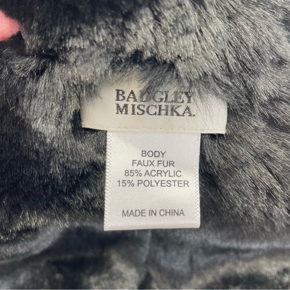 Badgely Mischka Fur Scarf OS Black - Picture 8 of 11